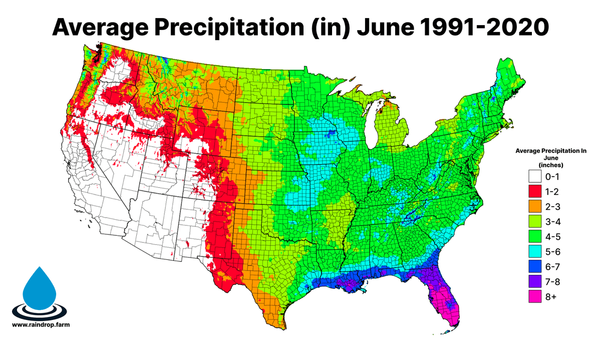 Annual June Precipitation Averages